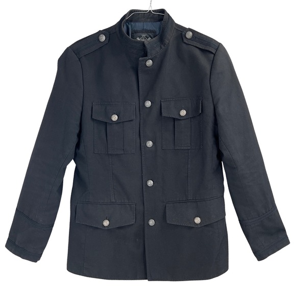 Express | Jackets & Coats | Black Military Utility Jacket Minimalist ...
